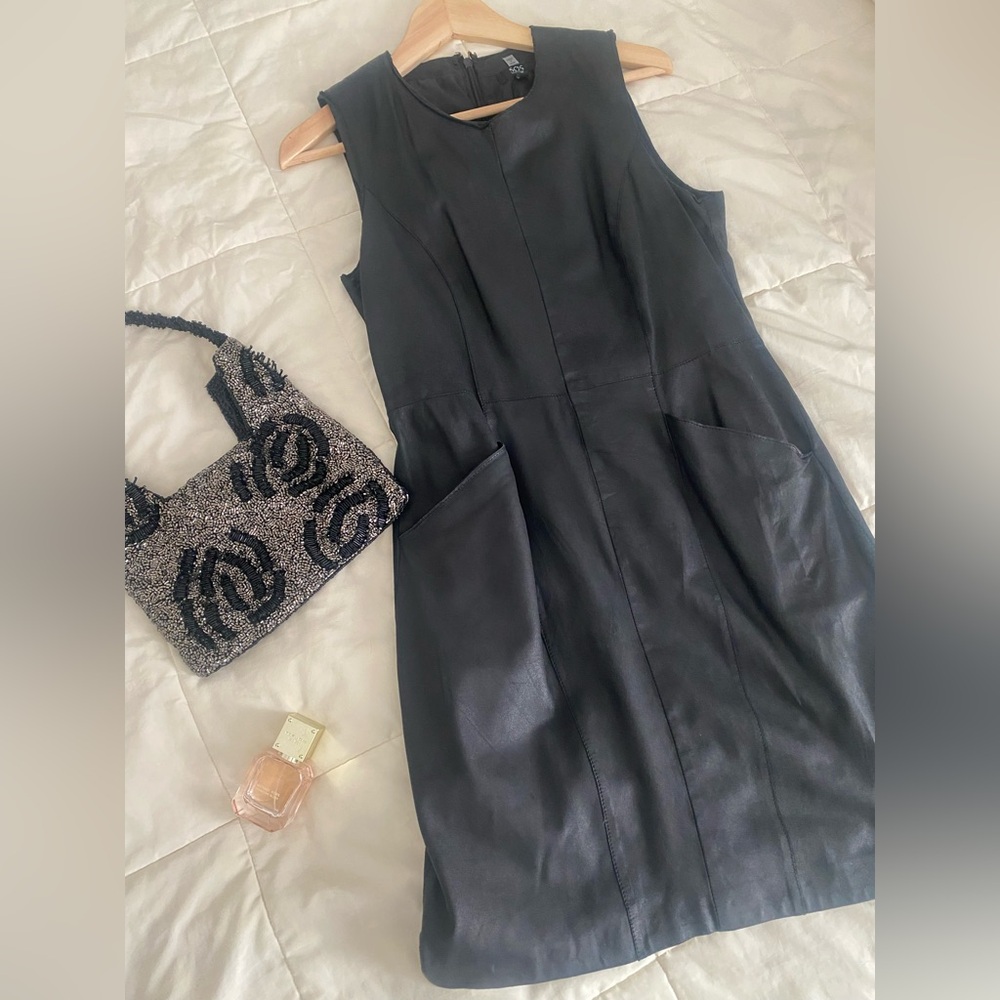 SAS sportswear Black Sleeveless Leather Dress